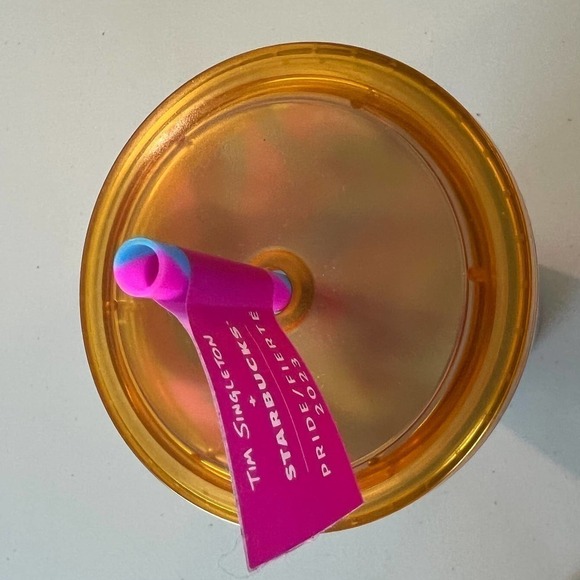 NEW Starbucks x Tim Singleton 2023 Pride Colorful Vibrant Cold Cup with Straw - Picture 3 of 5